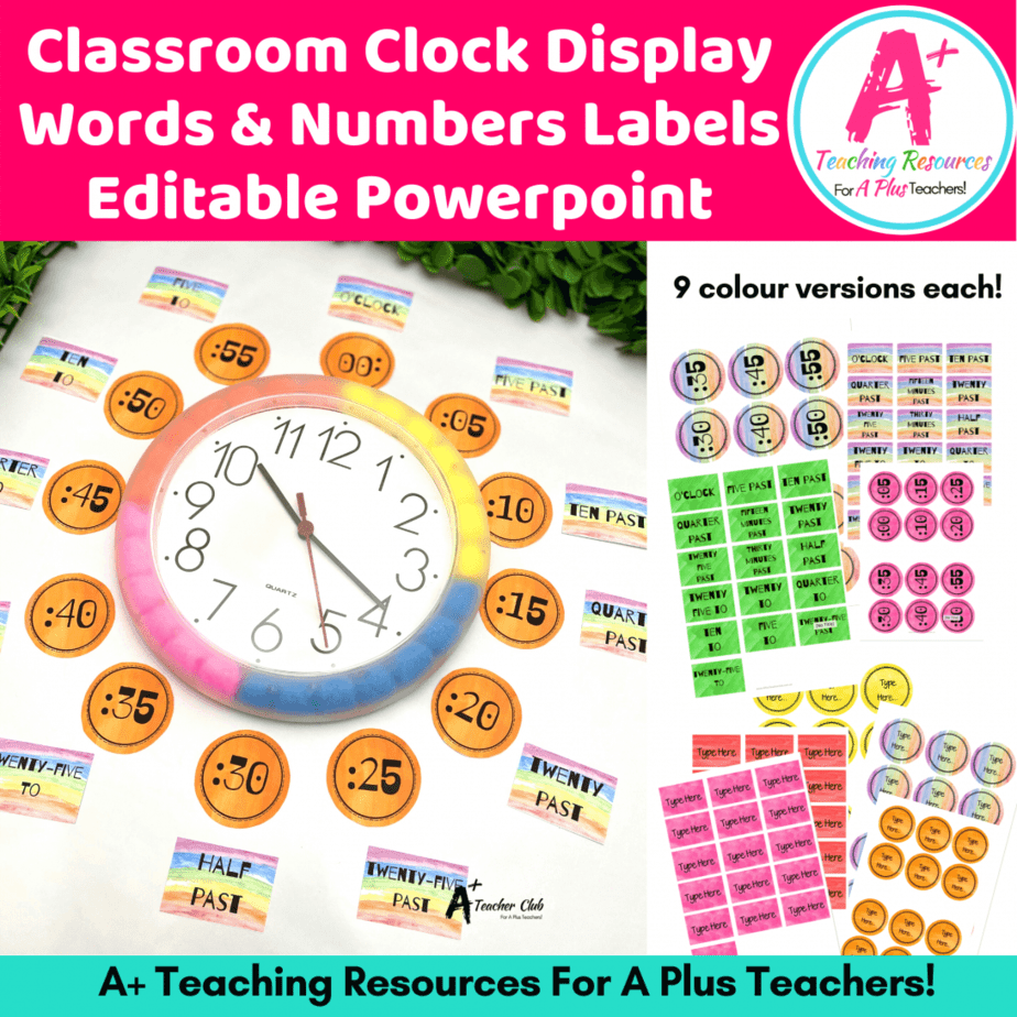 Fun DIY Classroom Clock {Kmart Hack} A Plus Teaching Resources